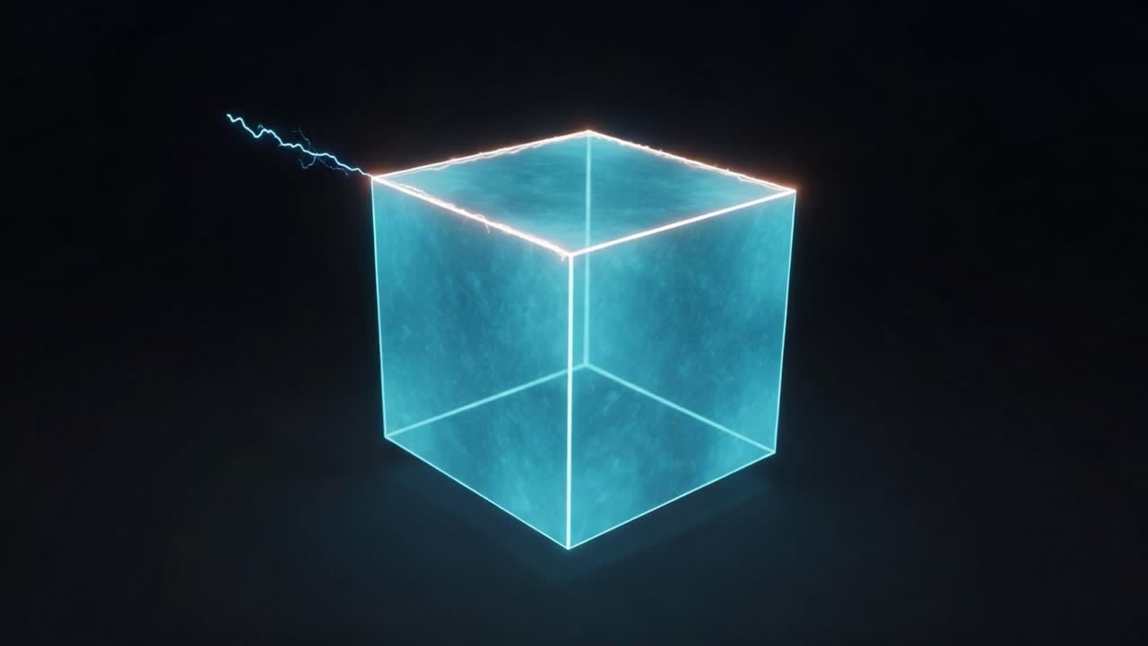 A Captivating Journey through a Luminous Cube: Exploring the Intricacies of Light and Energy in a Mesmerizing Digital Realm