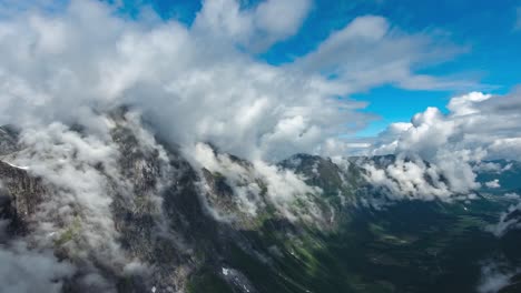 aerial footage beautiful nature norway.