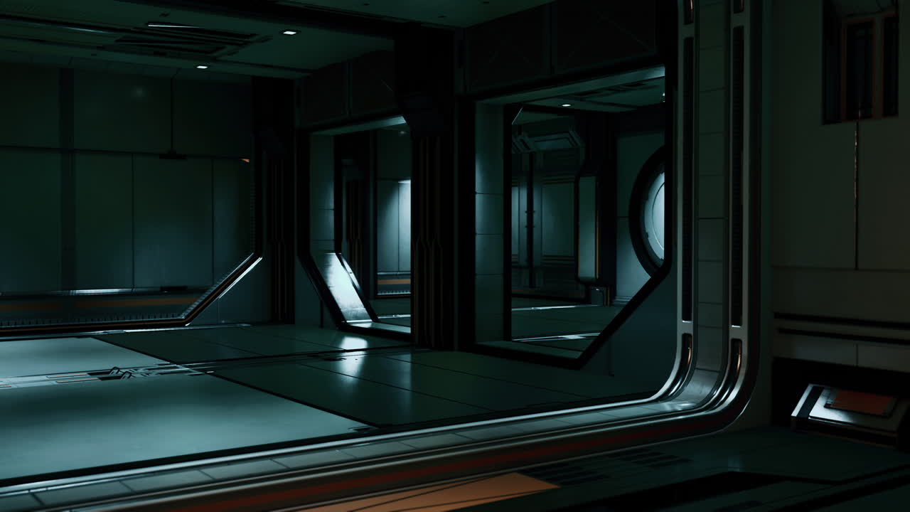 Sci-fi Metal Channels in Spacecraft