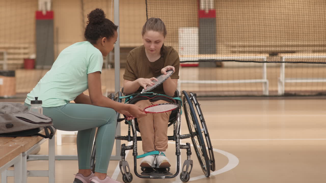 Athletes Chatting before Training