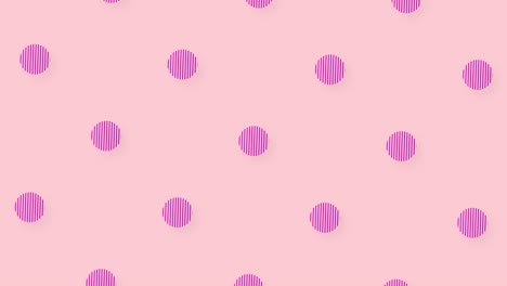 pattern of pink geometric shapes in retro, memphis 80s 90s style. animated vintage abstract background. seamless pop art design. 4k video motion