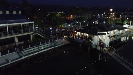 early morning hm landing san diego drone view