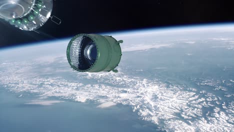 despliegue de carga útil de satélite de cohete espacial vostok