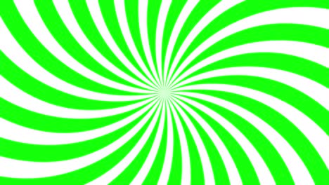 spiral ray rotating animation (4k) | green background for chroma key use