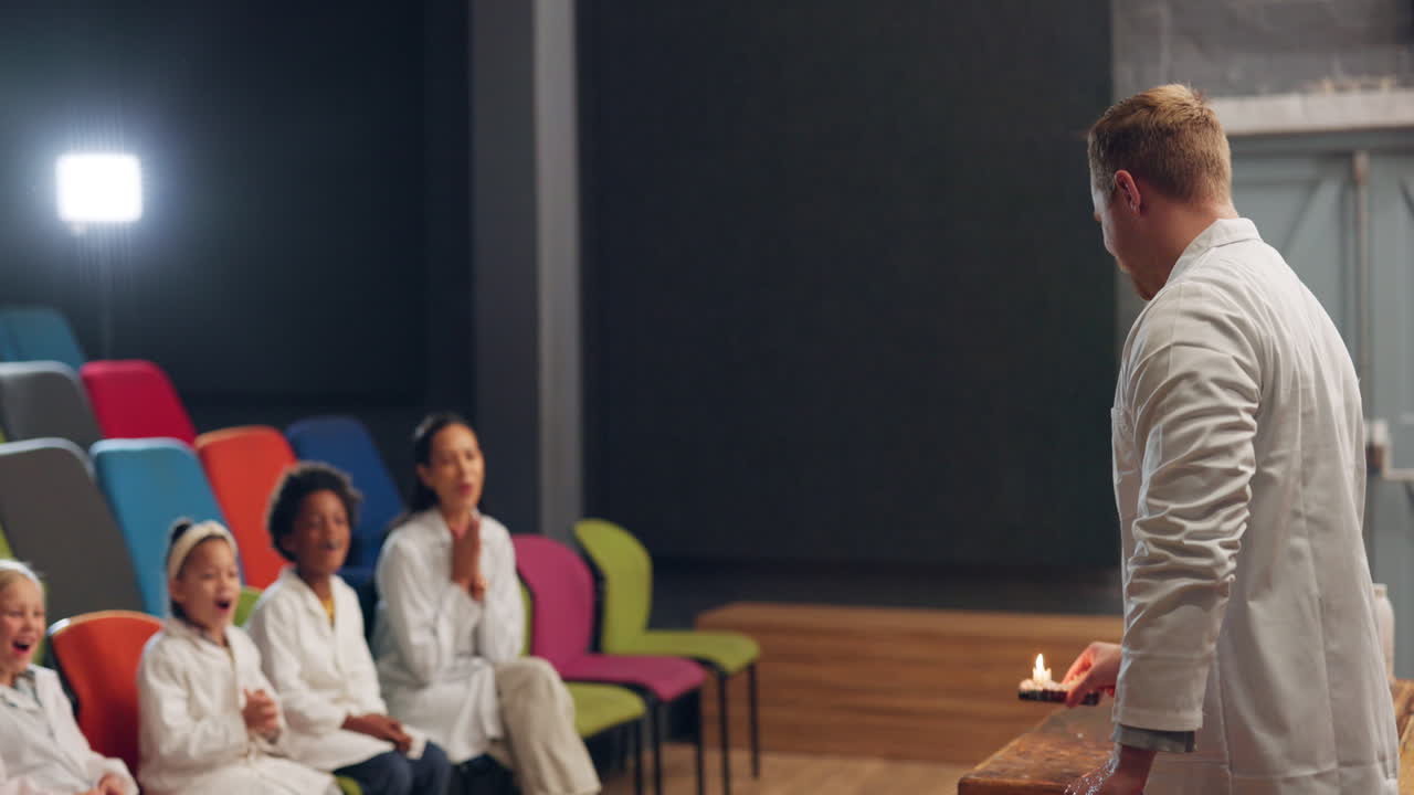 demostración de un experimento científico