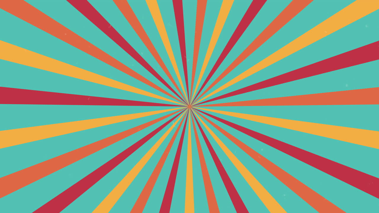 Colorful Retro Sunburst Pattern with Distressed Texture