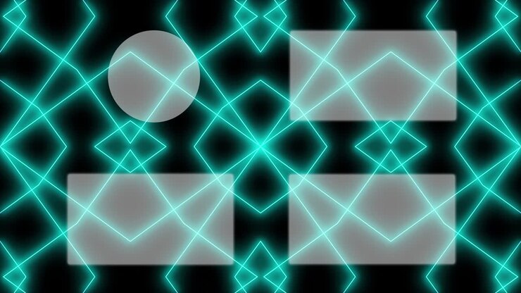 Geometric pattern black background end card motion graphics
