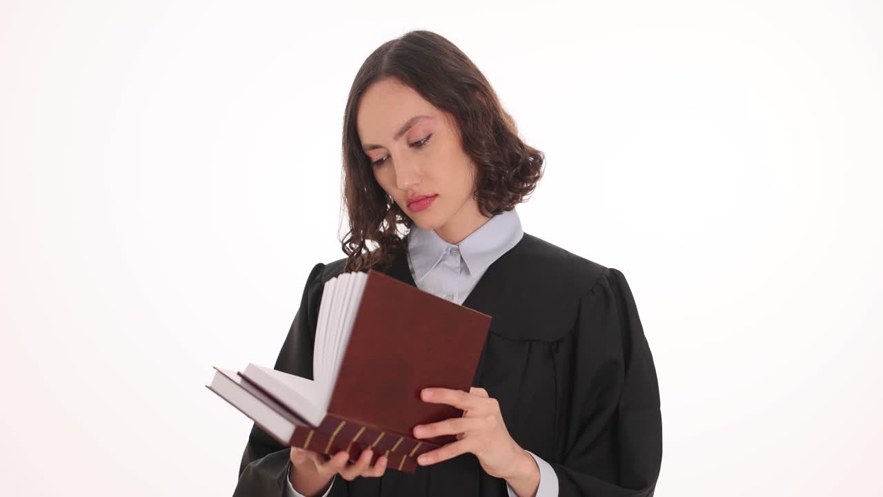 Woman Lawyer Reading a Book