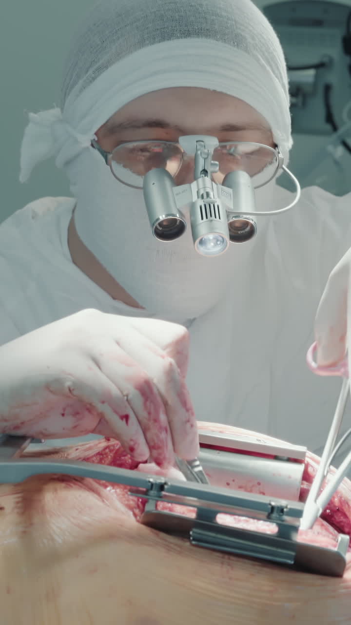 el médico se centra en la operación cardíaca con láser. el cirujano utiliza el bisturí láser para la cirugía de bypass de la arteria coronaria priorizando la seguridad del paciente y la ejecución meticulosa