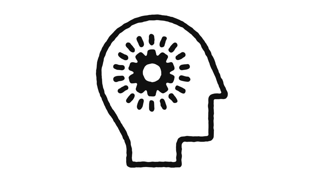 Filmato di animazione icona problem solving e canale alfa