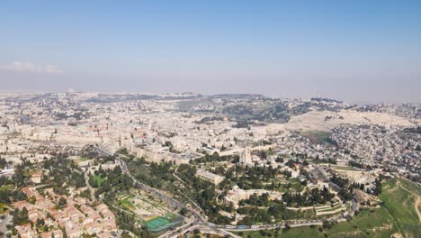 the old city of jerusalem aerial view 4k