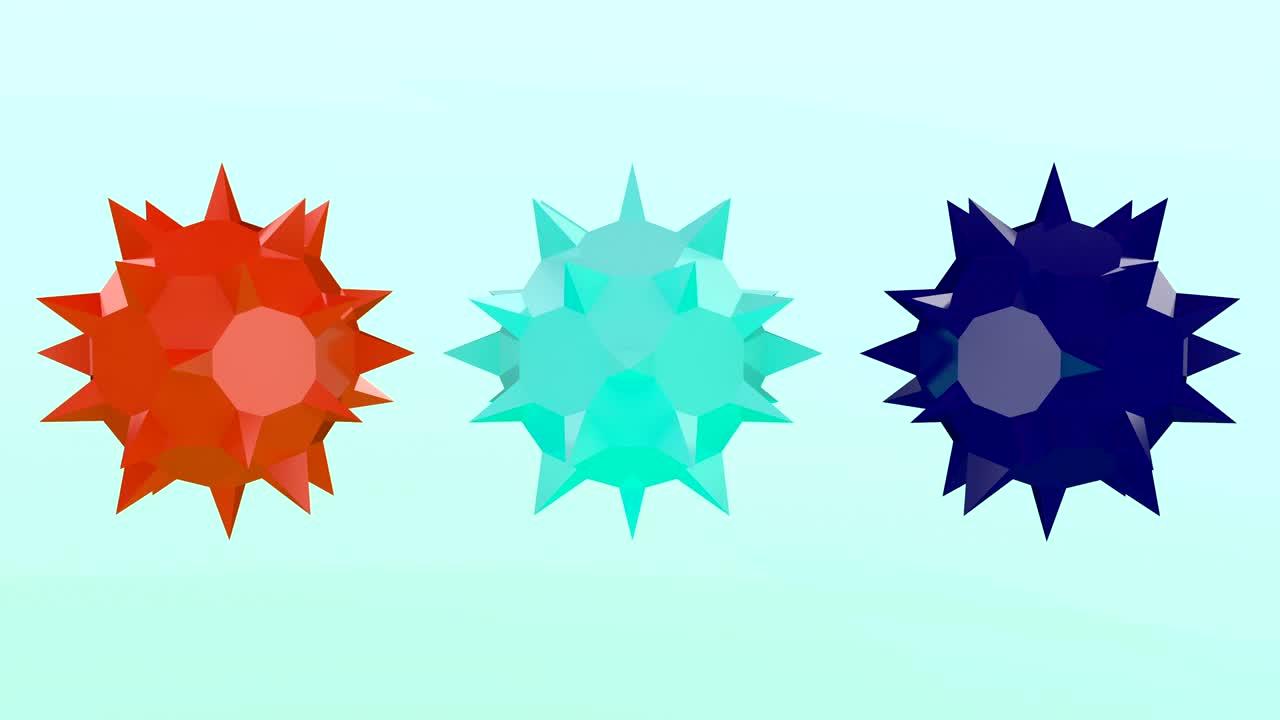 추상적인 별은 무작위로 회전하는 트렌드 컬러로, 울창한 용암, 아쿠아 멘테, 유령 파란색, 원활한 4k 루프를 할 수 있습니다.