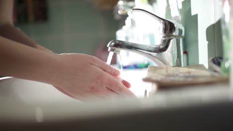 washing hands