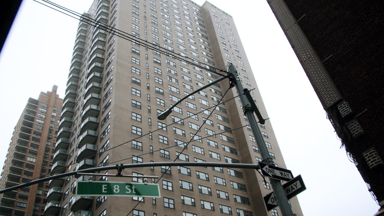 Tall apartment buildings in the city