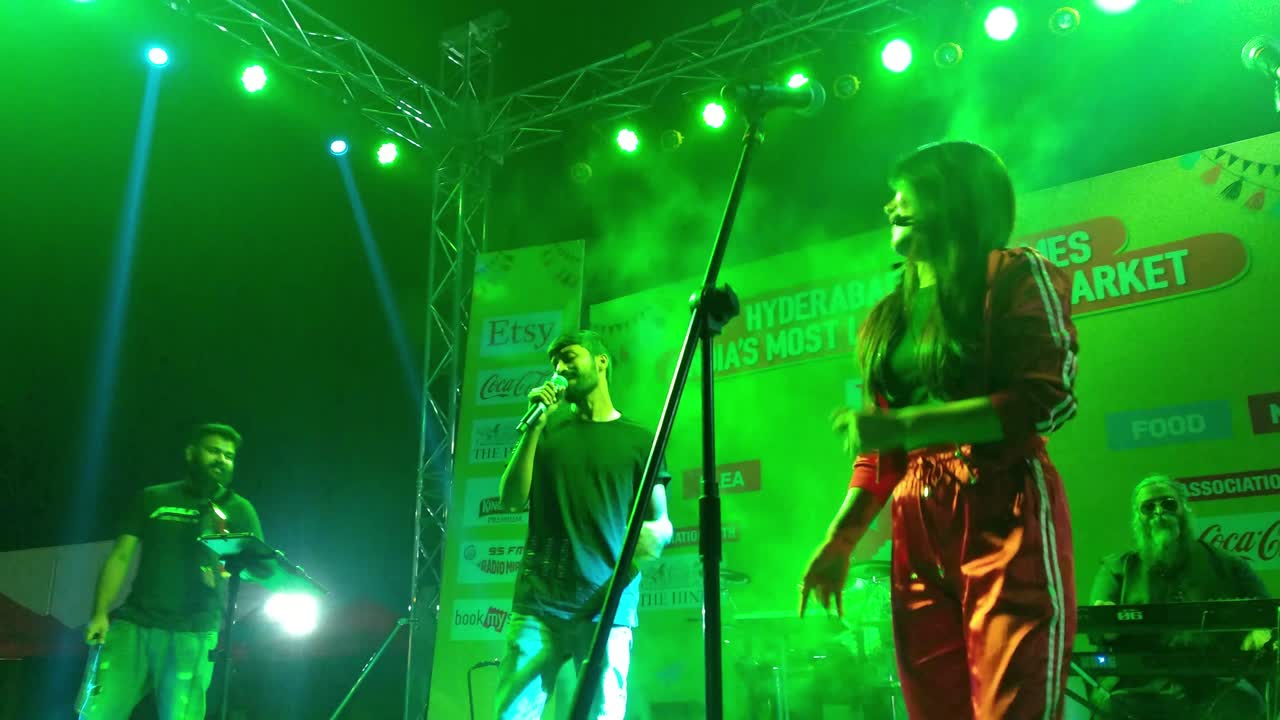 A Rock Band On Stage in Hyderabad.