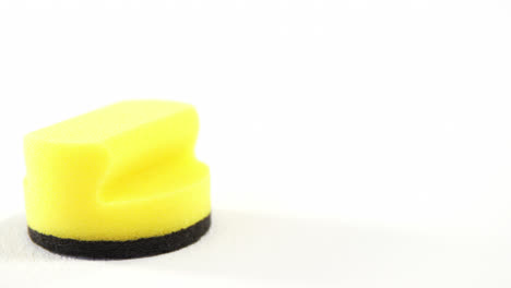 close-up of plastic cleaning sponge