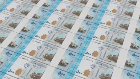 500-Syrische-Pfund-Banknoten,-Gedruckt-Von-Einer-Geldpresse
