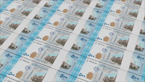 500 syrian pound banknotes printed by a money press