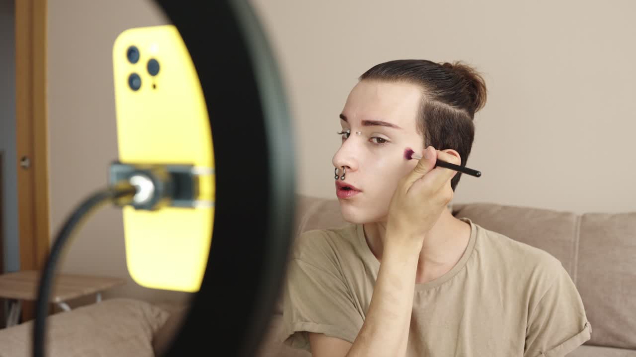 Makeup tutorial with ring light
