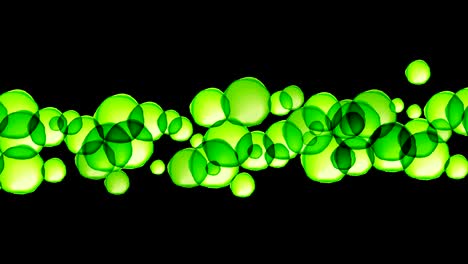 abstract transparent chlorophyll cell overlap wave moving pattern, nature concept design illustration green color on black background seamless looping animation 4k, with copy space