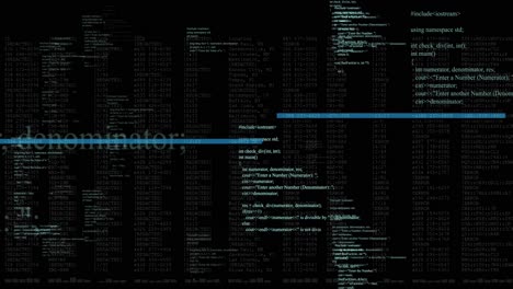 animation of data processing on black background