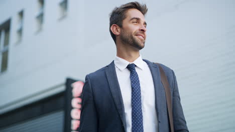 businessman using smartphone in the city