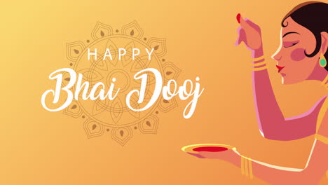 ilustración de happy bhai dooj