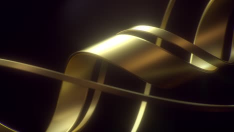 abstract background with golden spiral ribbons