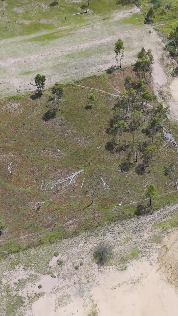 imágenes aéreas de una zona de minería subterránea de gas