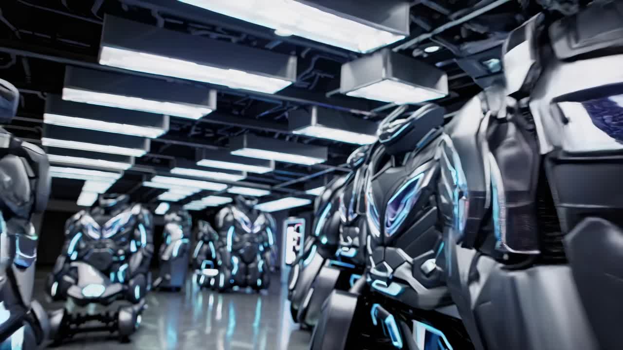 첨단 기술 시설에서 미래의 외골격