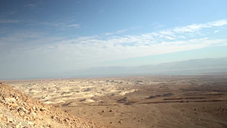 Paisaje-A-Vista-De-Pájaro-Del-Desierto-Y-El-Mar-De-Israel