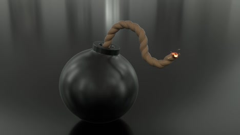 bomba de dibujos animados fusible encendido temporizador chispas esfera bucle de bola 4k