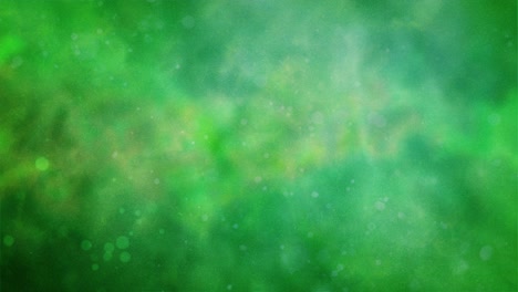 abstract green organic background with flowing shapes and particles, evoking the dance of life, where vibrant hues swirl and intertwine like the vital processes of nature unfolding