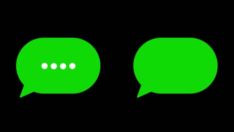 speech bubbles, message clouds with circle loading bar animation, alpha channel (transparent background + loop 4k)