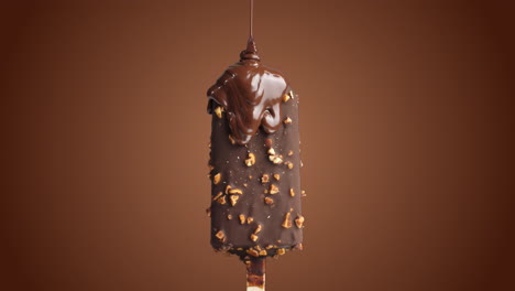 chocolate drop on ice cream