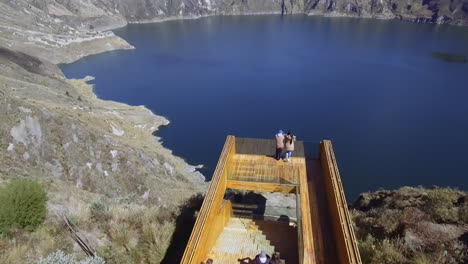 quilotoa lake viewpoint in the ecuadorean andes. elevation: 3,914 mprominence: 155 mlast eruption: 1280
