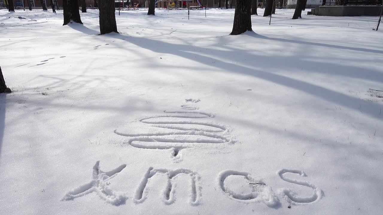 L'iscrizione Natale sulla neve
