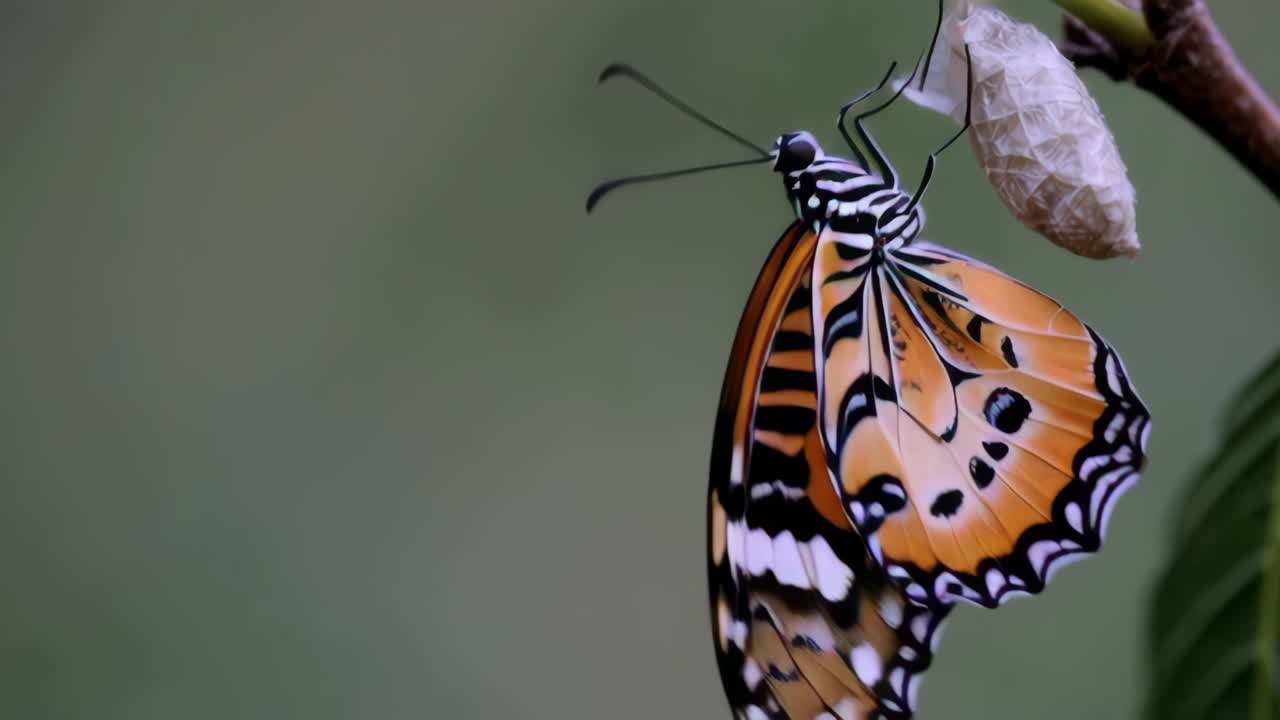 Butterfly Emerging from Chrysalis