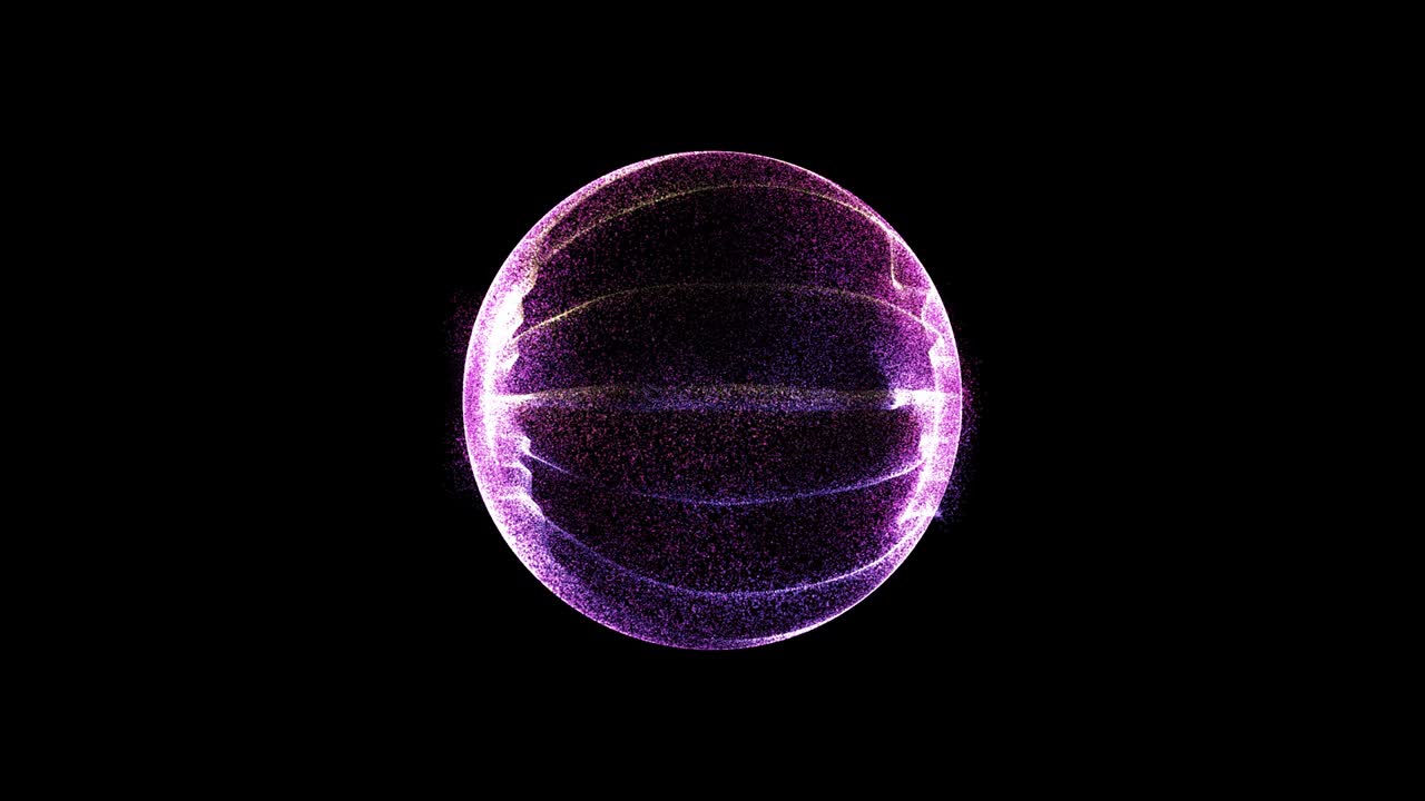 giro de la esfera púrpura del plasma