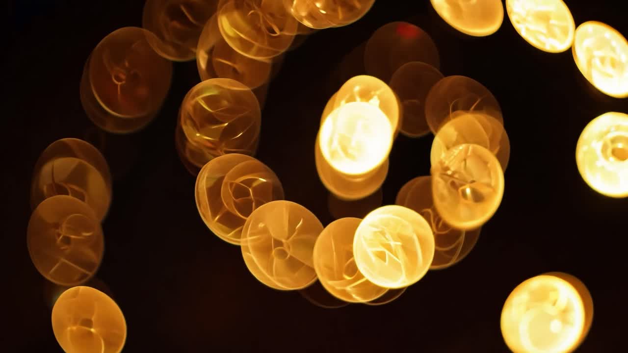 추상적인 보케 스피럴 조명