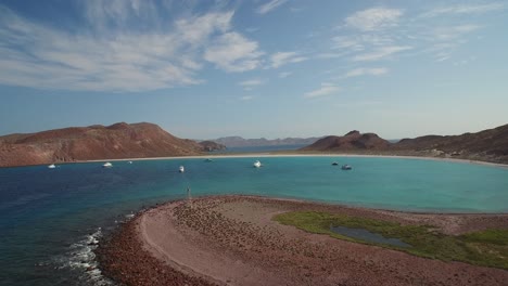 aerial shot of san francisquito island baja california sur