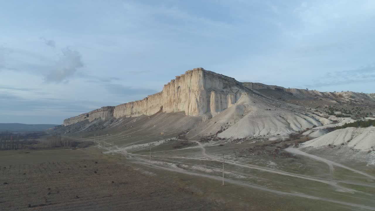 paisaje de acantilados blancos vista aérea