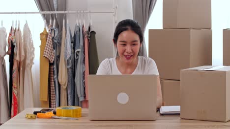 woman entrepreneur working from home