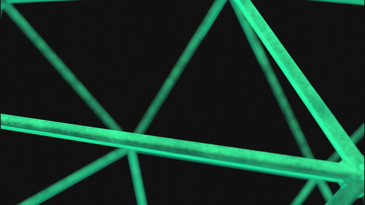 Abstract Glowing Geometric Structure