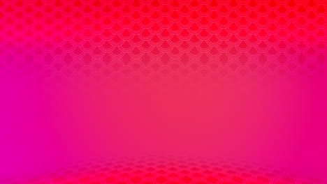 Modern-geometric-pattern-with-rings-in-rows-on-red-gradient