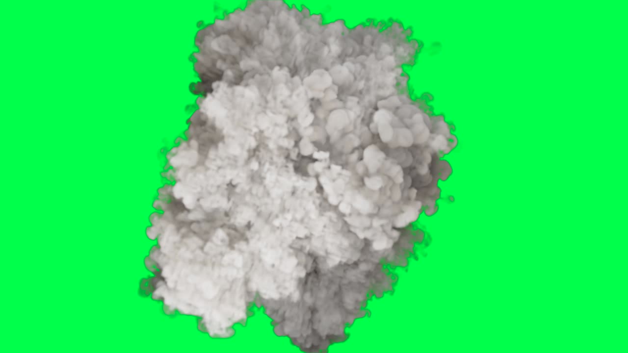 explosión de tinta en la pantalla verde