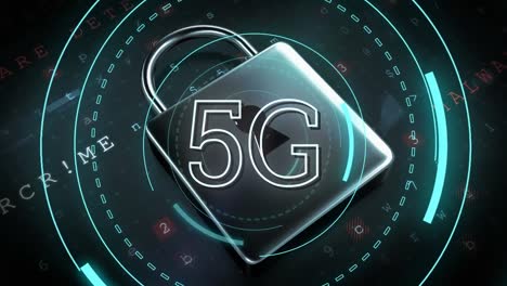 Schloss-Und-5g-Geschrieben-In-Der-Mitte-Eines-Futuristischen-Kreises