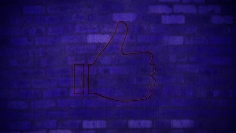 Thumbs-down-neon-sign-on-brick-wall-4k