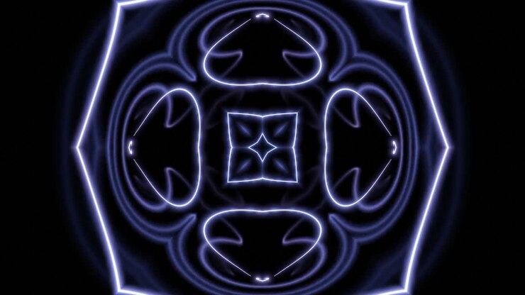 Abstract Neon Geometric Pattern