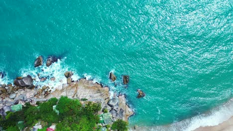 rocks by haad rin beach koh phangan thailand